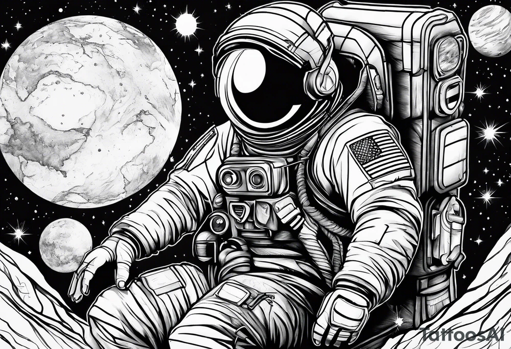 Space explorer tattoo idea