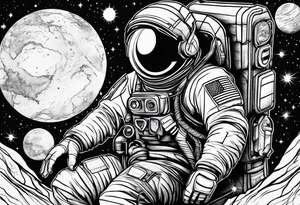 Space explorer tattoo idea