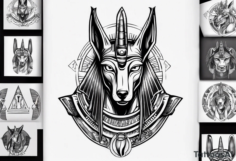 Egyptian god Anubis tattoo idea