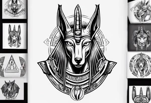 Egyptian god Anubis tattoo idea