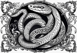 A snake with a dagger tattoo idea