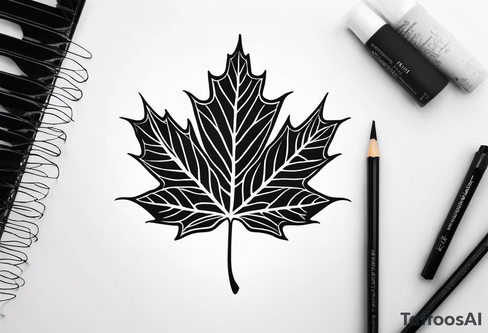maple leaf tattoo idea
