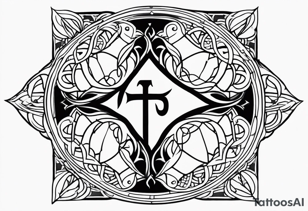The symbol of Matthias in the bible tattoo idea