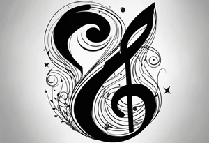 bass clef tattoo idea