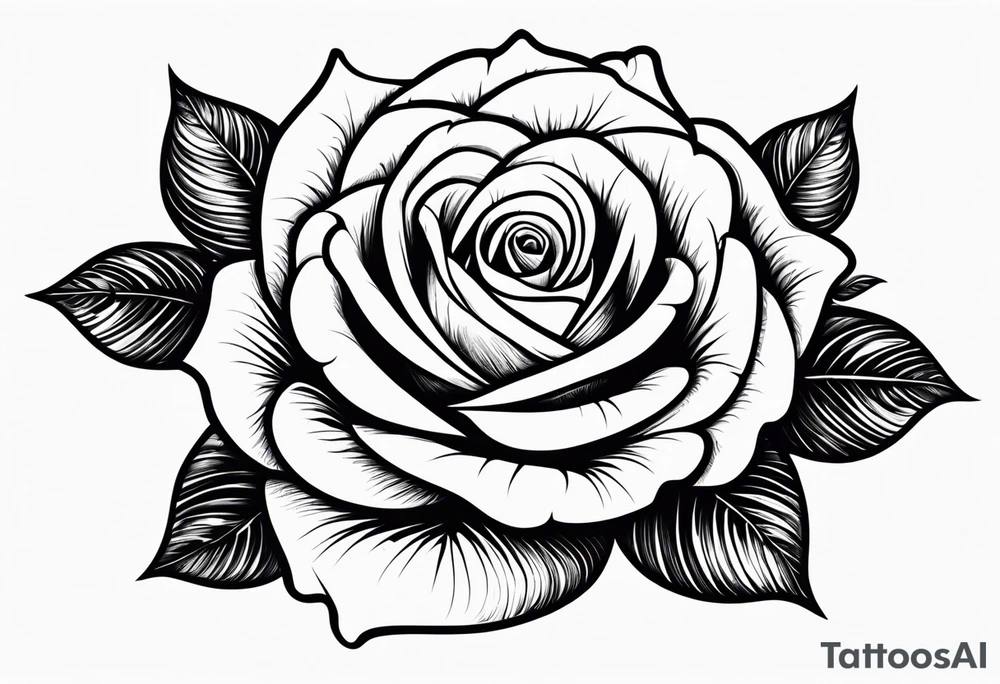 A rose tattoo with names engraved in the petals and to finish skeleton bone fingers tattoo idea