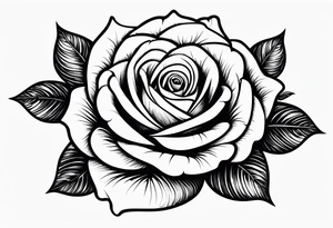 A rose tattoo with names engraved in the petals and to finish skeleton bone fingers tattoo idea