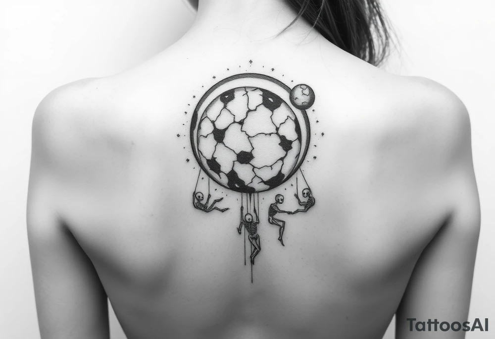 “Dead Orbit”
Theme: Isolation and quiet detachment.
Visual: Planets slowly drifting out of orbit up your spine, cracking and crumbling as they rise. Between them, little skeletal figures float in fetal positions—lost satellites.
Vibe: You’ve been drifting so long, silence feels like home. tattoo idea
