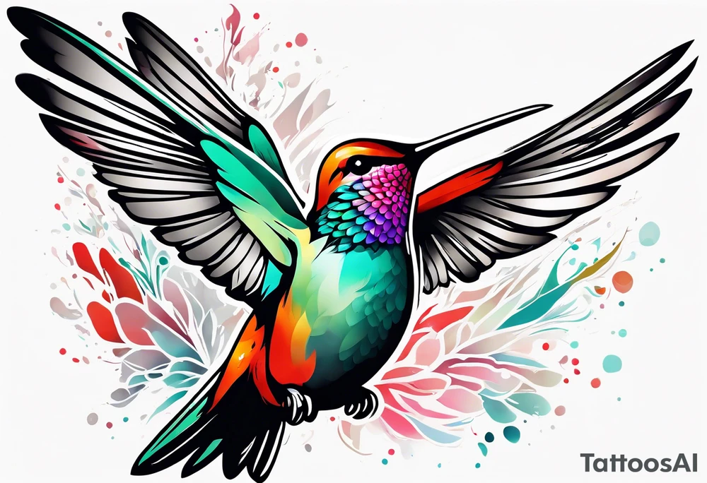 hummingbird tattoo idea