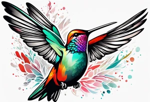 hummingbird tattoo idea