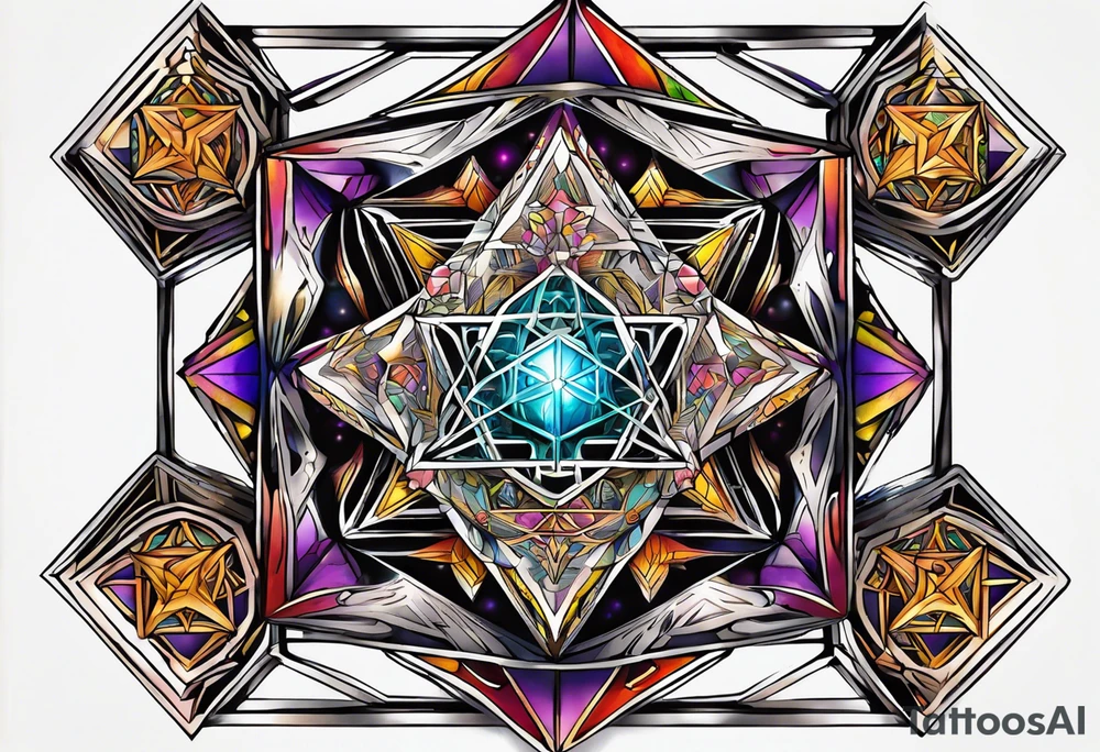 Metatron's cube fibonachi tattoo idea