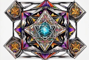 Metatron's cube fibonachi tattoo idea