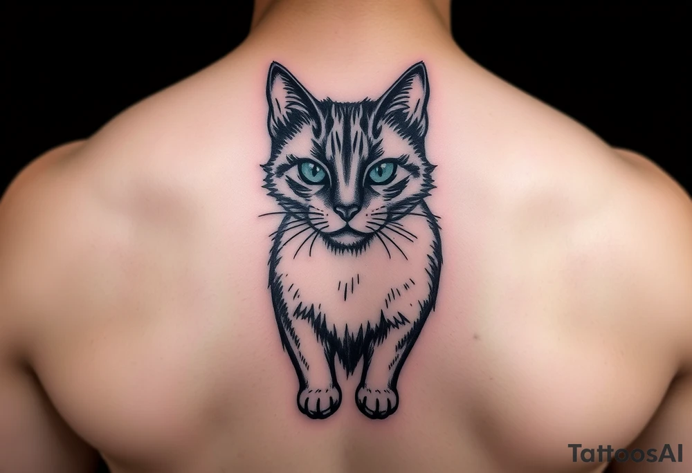 black cat tattoo idea