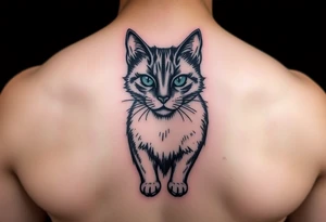 black cat tattoo idea