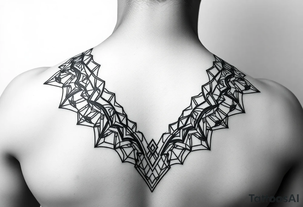Intricate geometric line tattoos tattoo idea