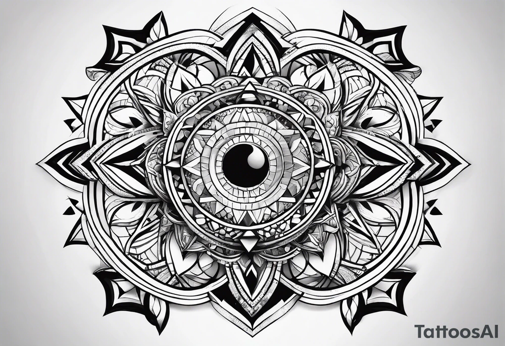 geomtric symbols of love tattoo idea