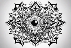 geomtric symbols of love tattoo idea