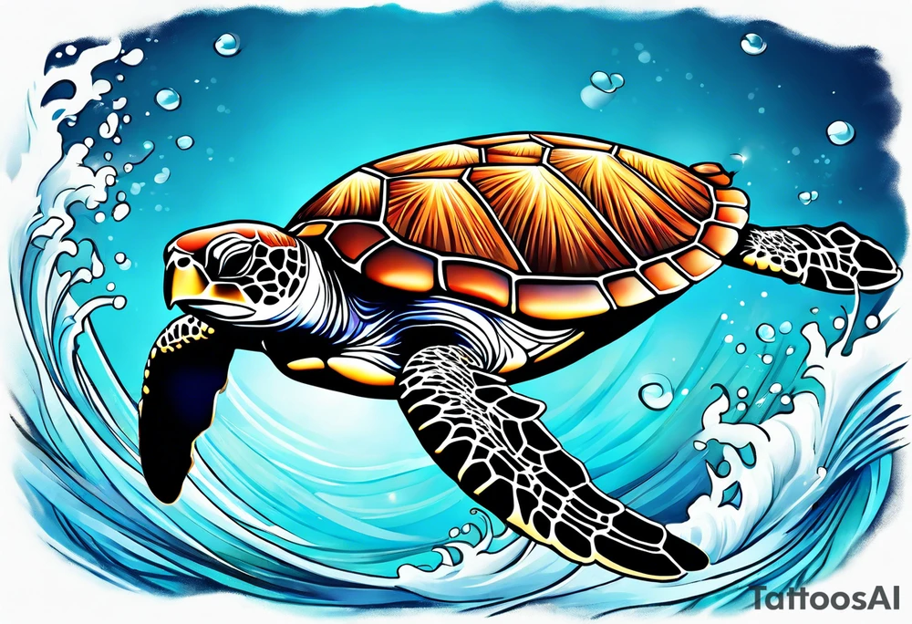 sea turtle tattoo idea
