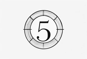 Number 5 with halo tattoo idea