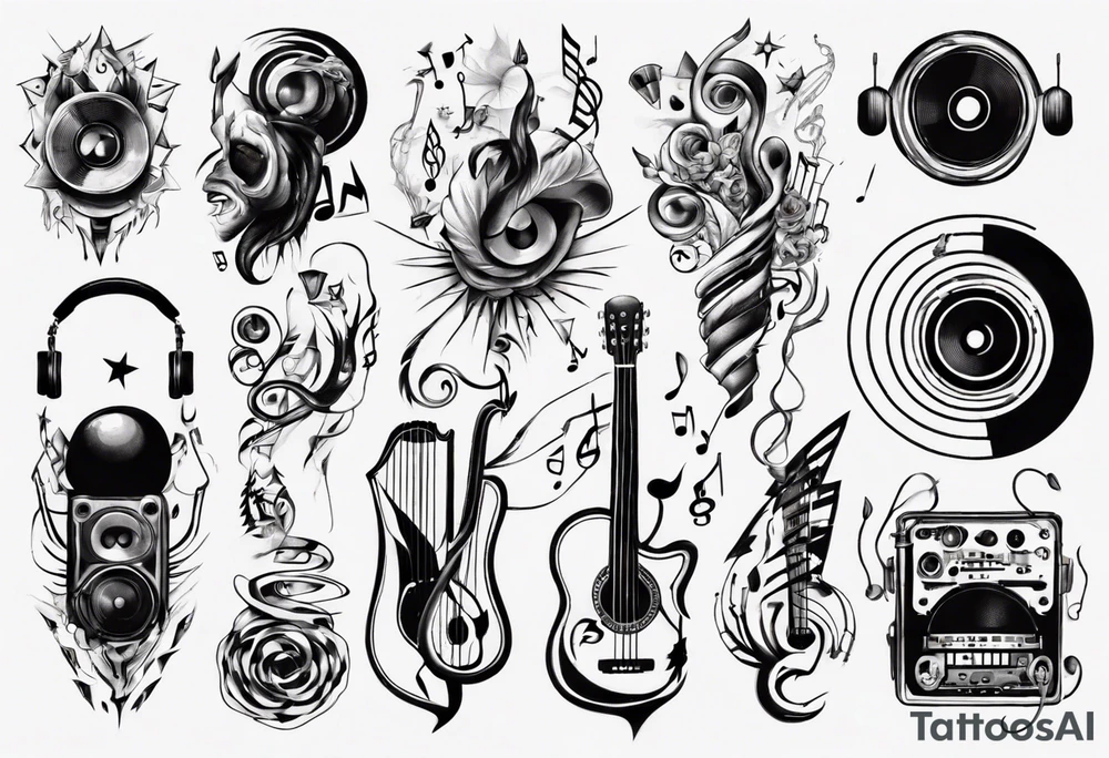 music sound tattoo idea