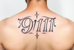 Artsy creative way to write 911 tattoo idea