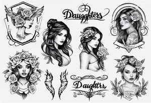 Daughters name tattoo idea