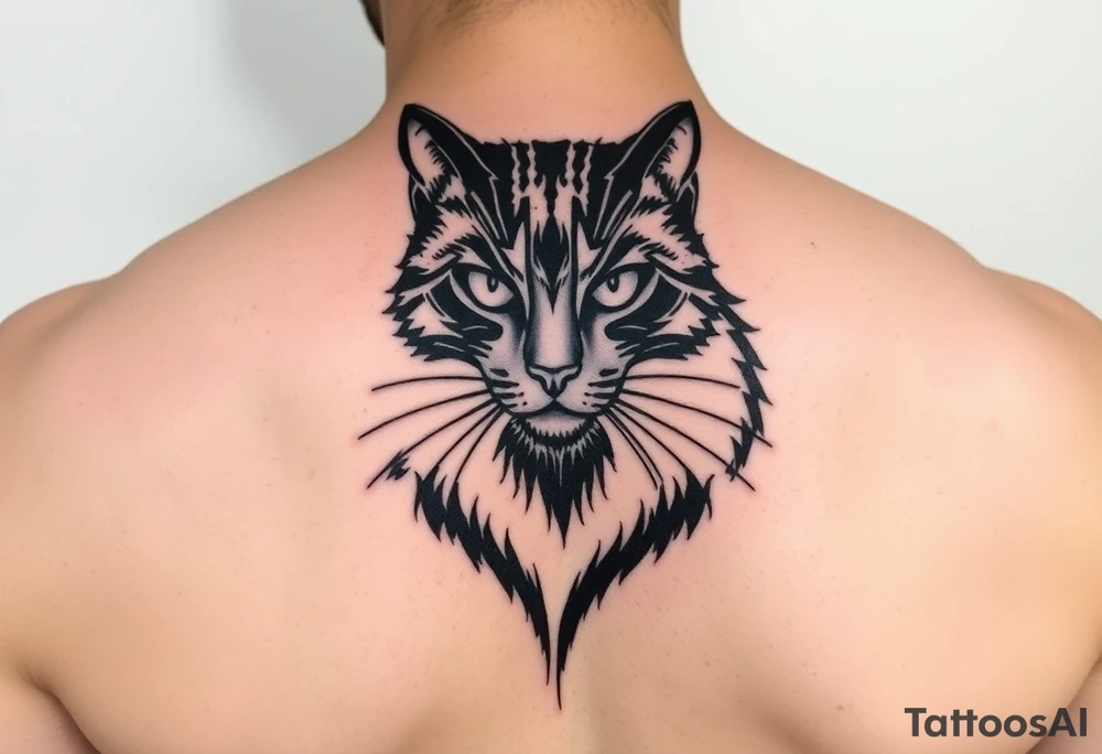 black cat tattoo idea
