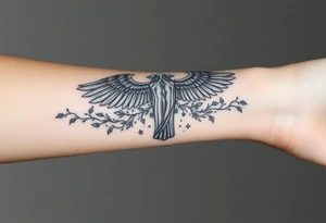 Unisci in un tatuaggio antlande che porta il peso del mondo con l’arcangelo san Michele e aggiungi elementi significativi della mitologia greca come il pantheon tattoo idea