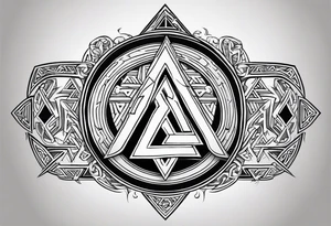 Valhalla  shield sword valknut tattoo idea