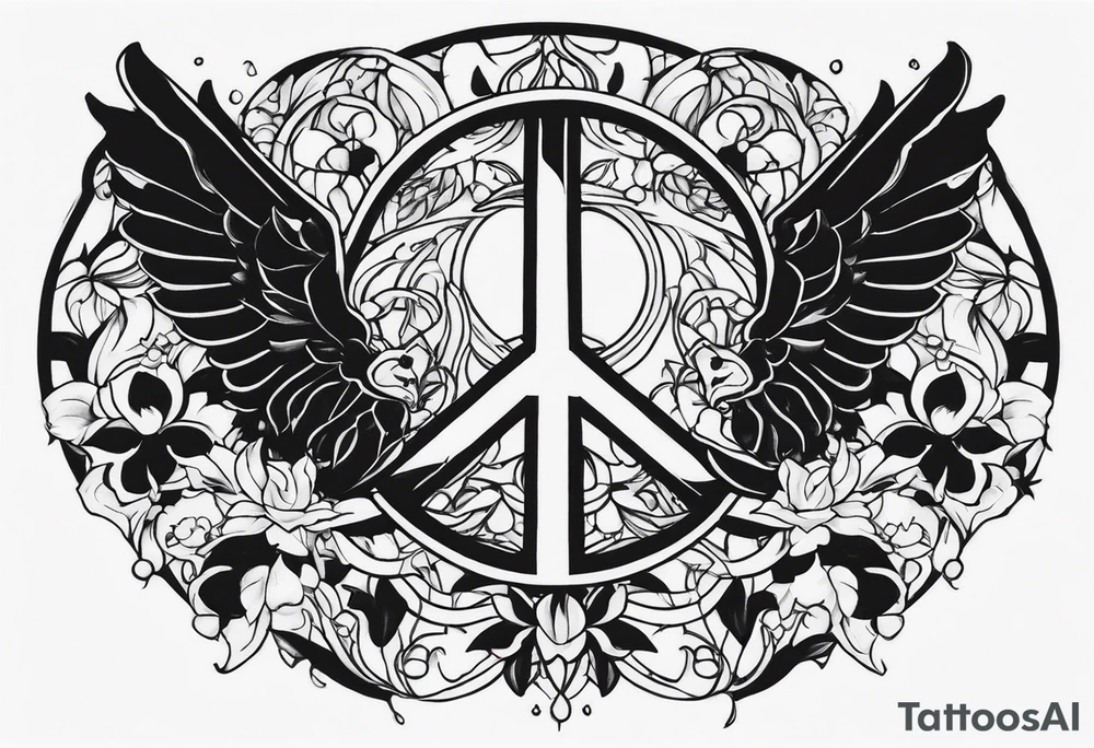peace and war tattoo idea