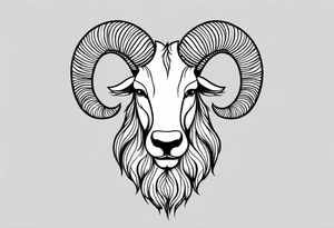 capricorn with beard tattoo idea