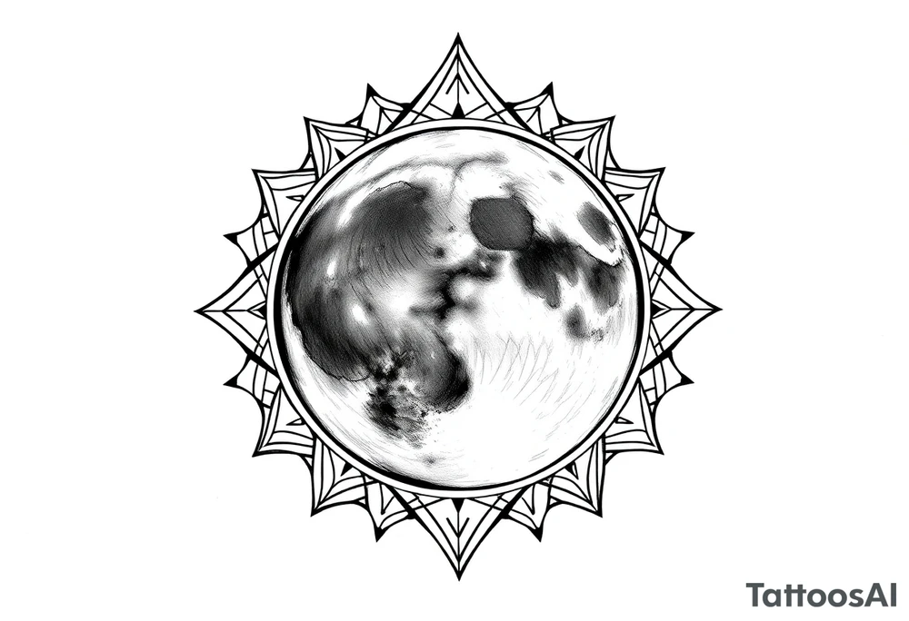 sacred moon tattoo idea