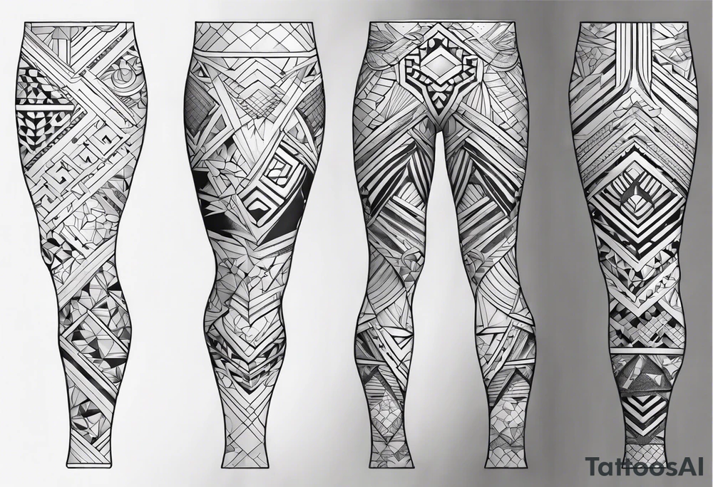 geometric pattern full leg and butt sleeve male tattoo idea geometric pattern full leg and butt sleeve male tattoo idea