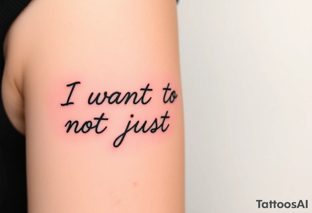 I wan't to live, not just survive tattoo idea