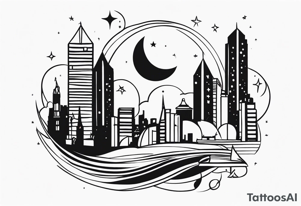 night life tattoo idea