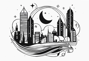 night life tattoo idea
