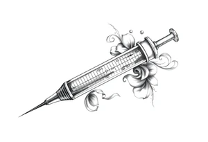 super powers syringe tattoo idea