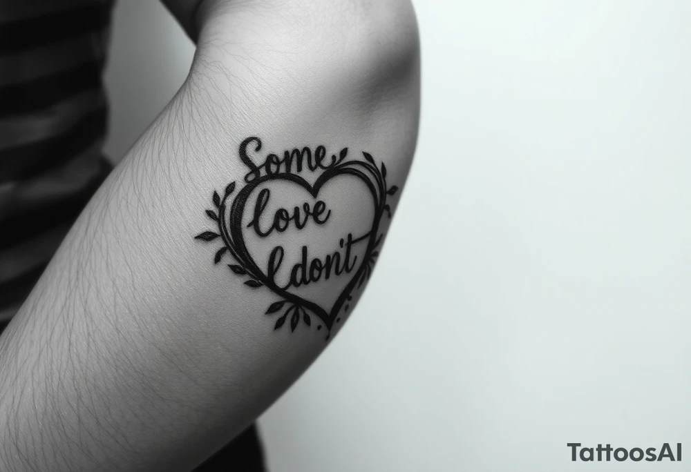 some about how love doesn’t feel real tattoo idea