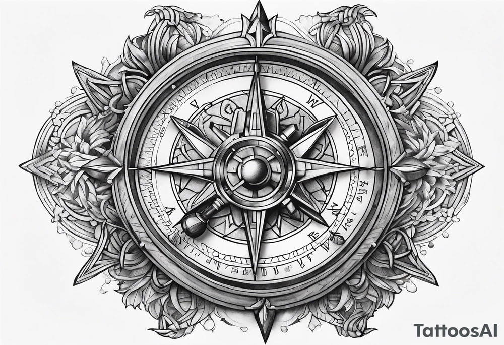 Viking compass tattoo idea