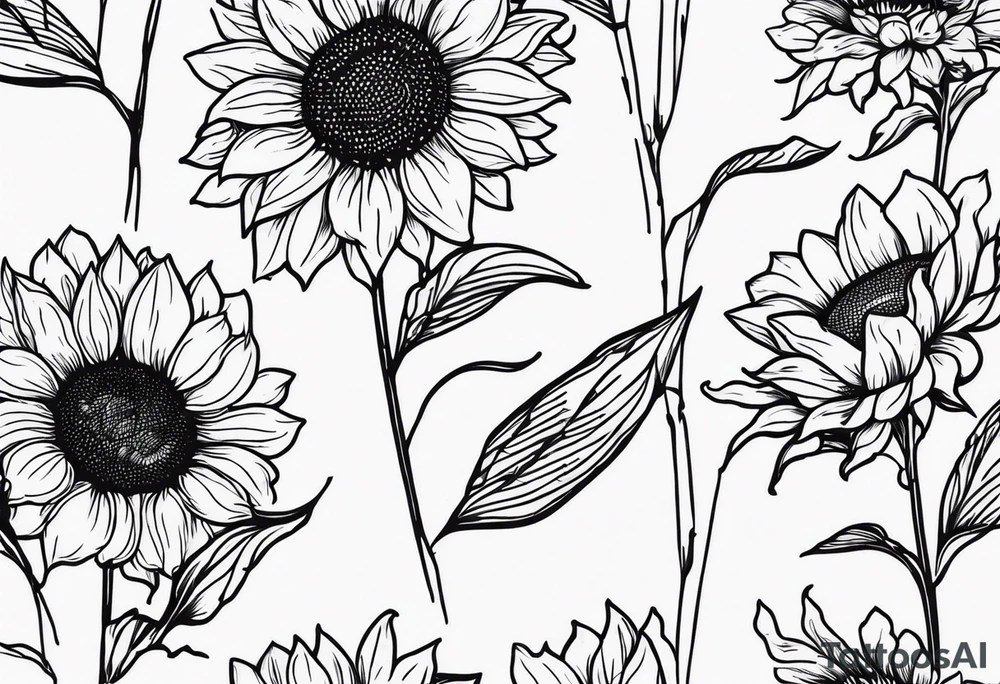Sunflowers tattoo idea