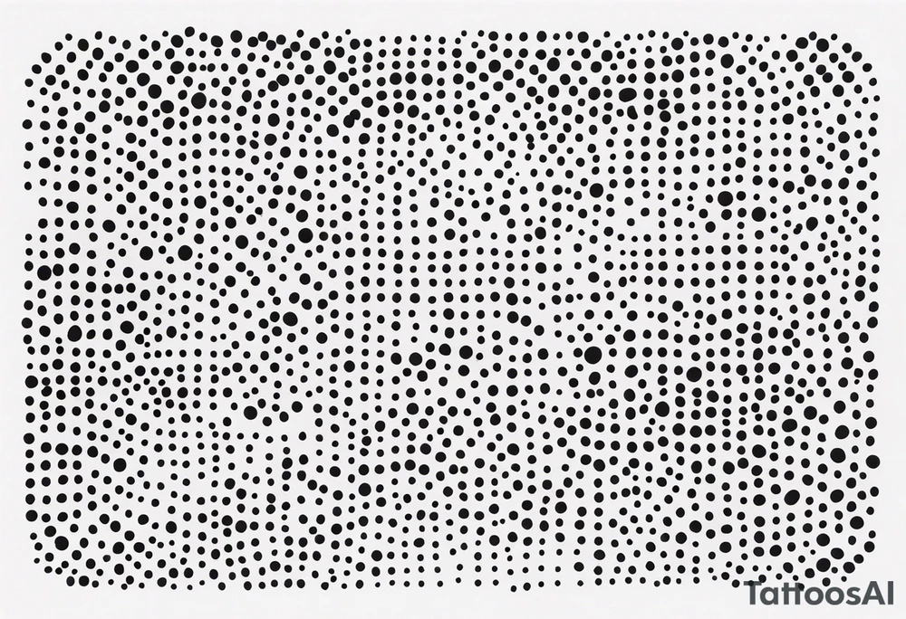 simple shape made from black dots and circles to go on upper arm/shoulder tattoo idea