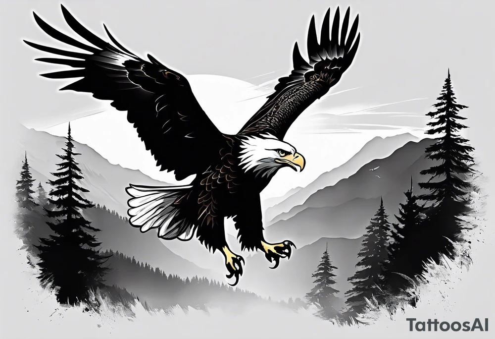 several eagles in flight silhouette without other imagery, only the eagles adding 40:31 somewhere tattoo idea