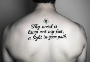 "Thy word is a lamp unto my feet a light unto my path." tattoo idea