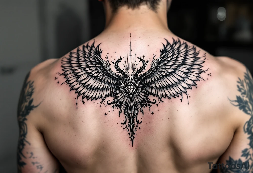 Angel tattoo tattoo idea