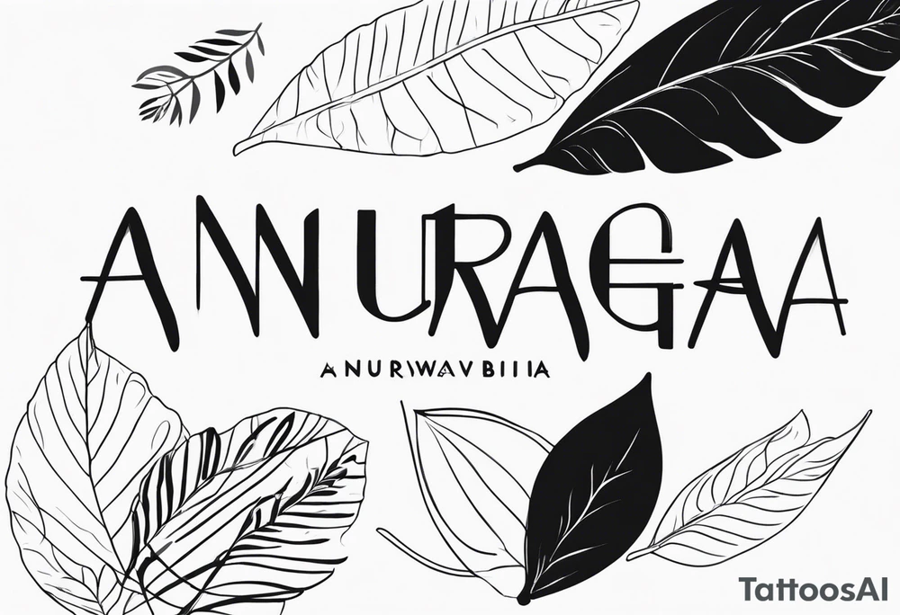 Write my name ‘Anugrah Setyawibawa’ in simple one line leaf tattoo idea Write my name ‘Anugrah Setyawibawa’ in simple one line leaf tattoo idea