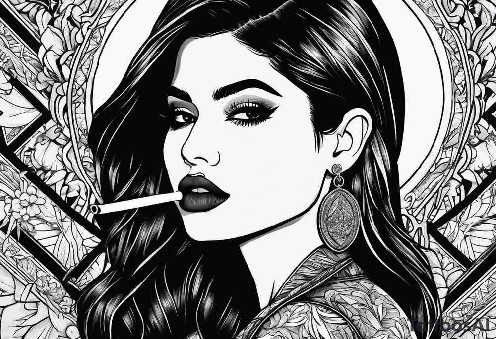 Kylie Jenner smoking cigarette tattoo idea