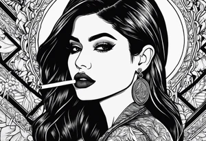 Kylie Jenner smoking cigarette tattoo idea