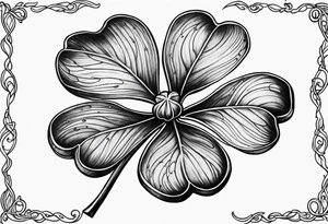 a single three leaf clover with vine tattoo idea