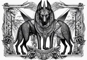 Batalla Anubis and ra tattoo idea