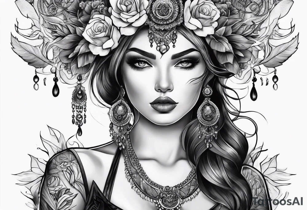 Woman tattoo idea