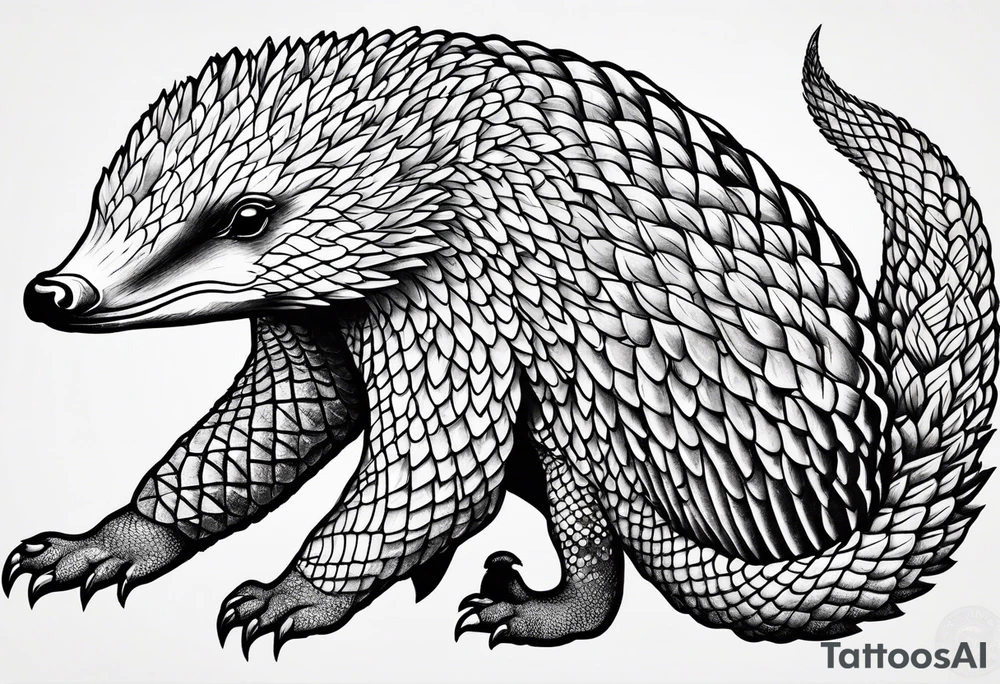 Pangolin  zen tattoo idea